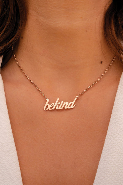 Be Kind. - 18k Rose Gold Necklace Necklace Selfawear 