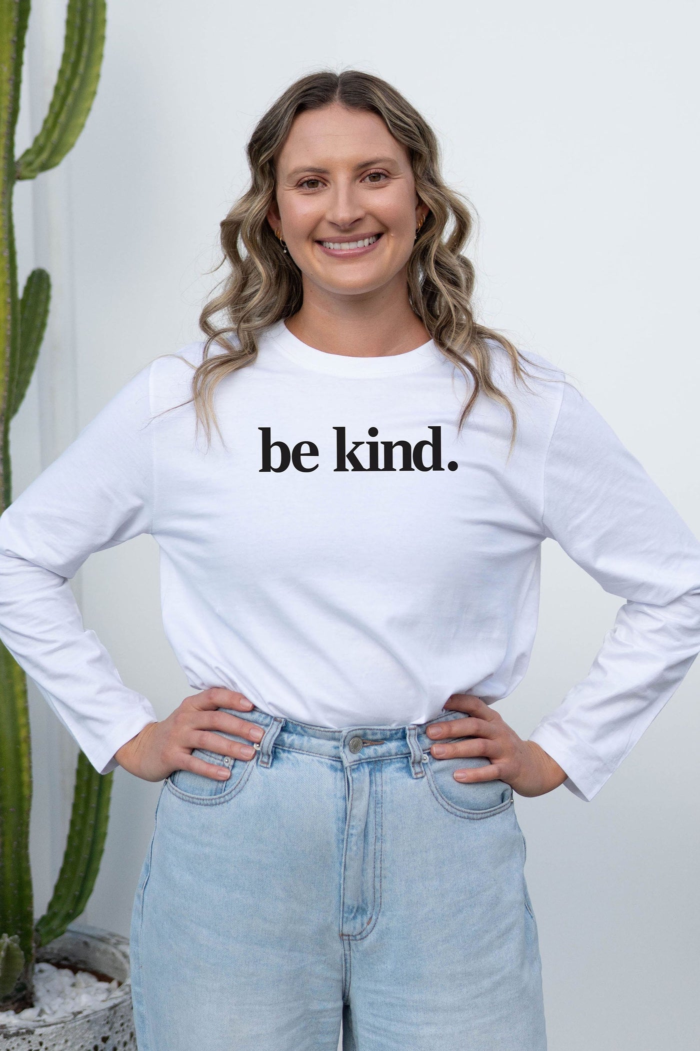 Be Kind. Long Sleeve T-Shirt White Long Sleeve Shirts Selfawear 