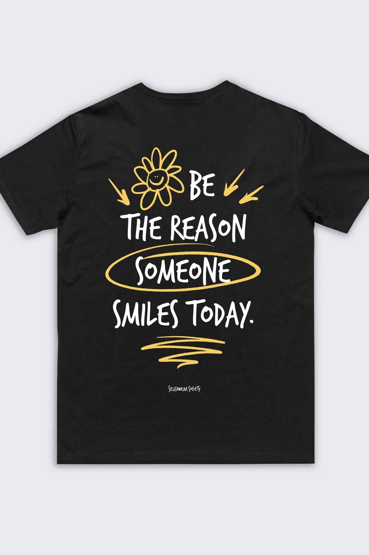 Be The Reason Yellow T-Shirt Black Shirts Selfawear 