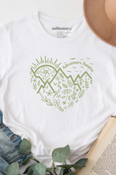 Adventure Awaits T-Shirt White Shirts Selfawear 