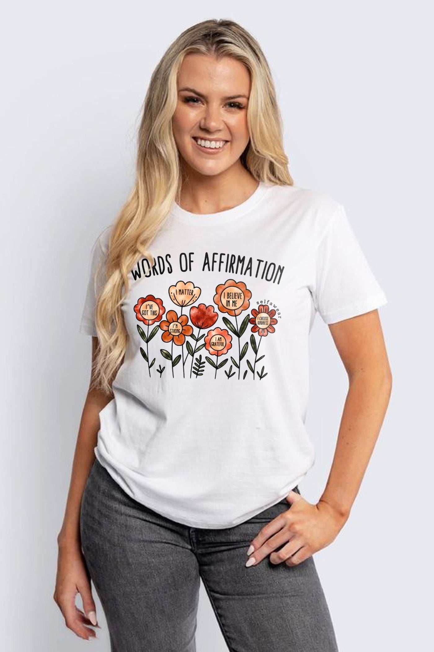 Affirmations T-Shirt White Shirts Selfawear 