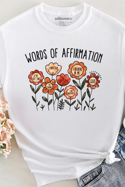 Affirmations T-Shirt White Shirts Selfawear 