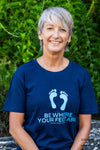 AWAKE ACADEMY COLLAB - Classic Be Where Your Feet Are T-Shirt Navy