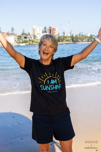 AWAKE ACADEMY COLLAB - "I Am Sunshine" T-Shirt Black Shirts Selfawear 