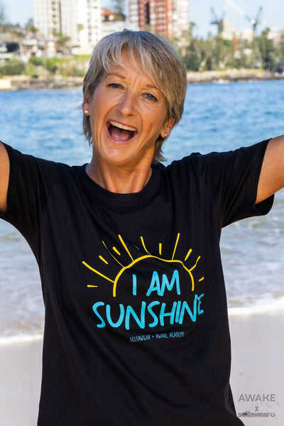 AWAKE ACADEMY COLLAB - "I Am Sunshine" T-Shirt Black Shirts Selfawear 
