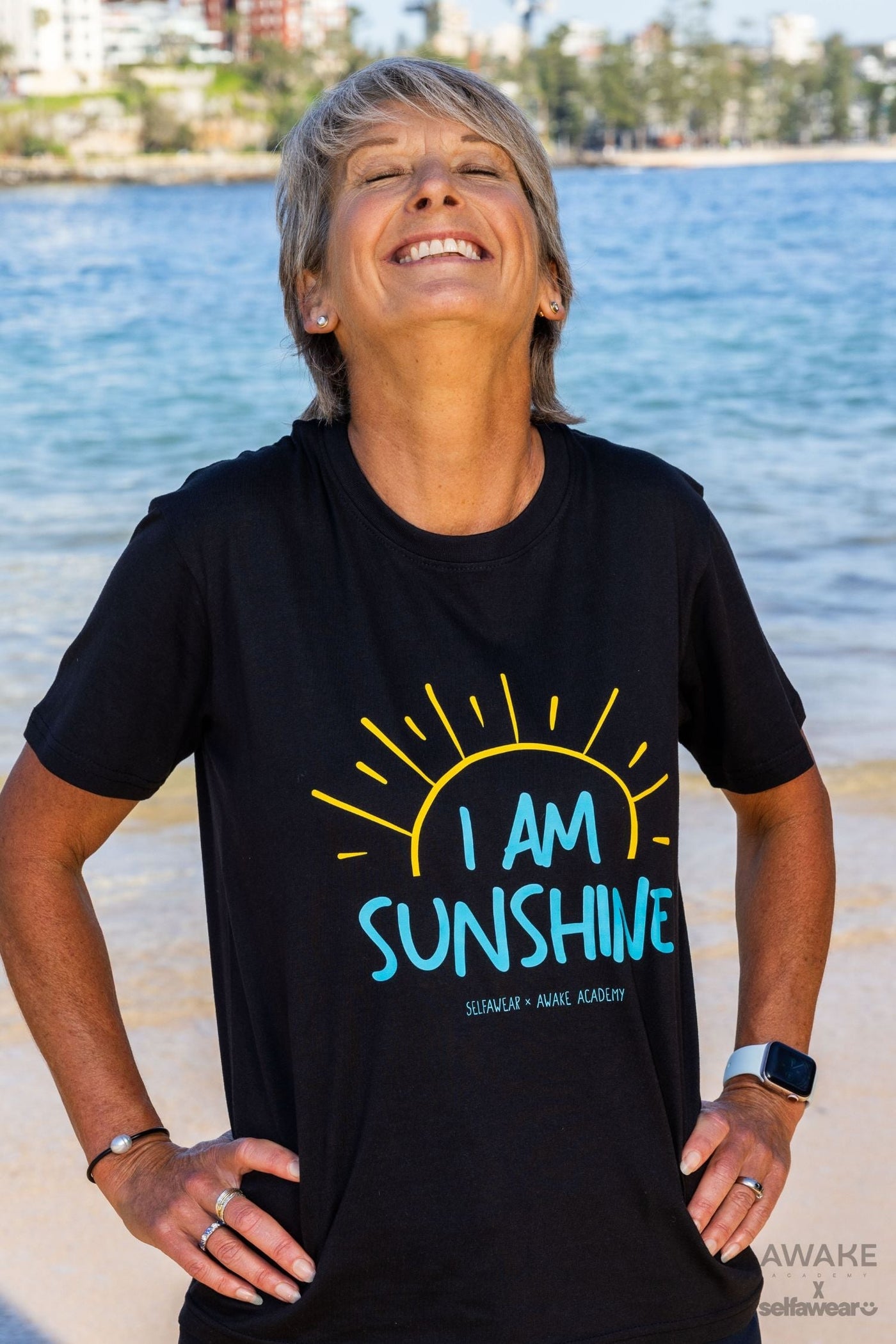 AWAKE ACADEMY COLLAB - "I Am Sunshine" T-Shirt Black Shirts Selfawear 