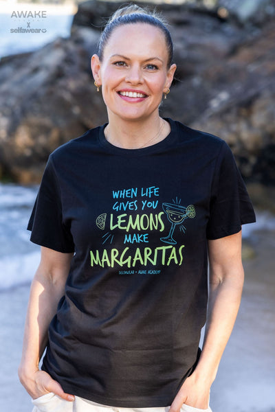 AWAKE ACADEMY COLLAB - "Margarita's" T-Shirt Black Shirts Selfawear 