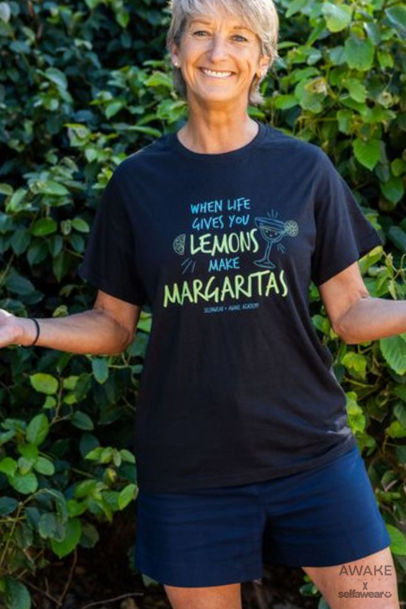 AWAKE ACADEMY COLLAB - "Margarita's" T-Shirt Black Shirts Selfawear 