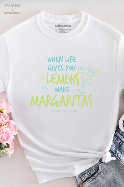 AWAKE ACADEMY COLLAB - "Margarita's" T-Shirt White Shirts Selfawear 
