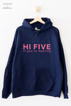 AWAKE ACADEMY COLLAB - Hi Five If You're Healing Hoodie Navy