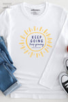 AWAKE ACADEMY COLLAB - Keep Going, Keep Growing Long Sleeve T-Shirt White