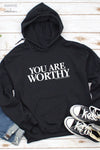 AWAKE ACADEMY COLLAB - You are Worthy Hoodie Black
