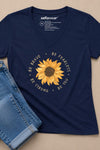 Be Brave V-Neck T-Shirt Navy