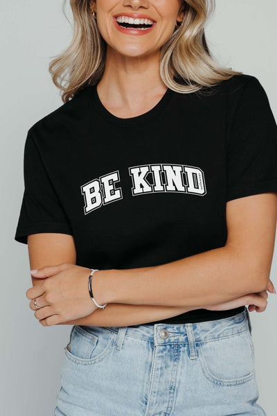 Be Kind College T-Shirt Black Shirts Selfawear 