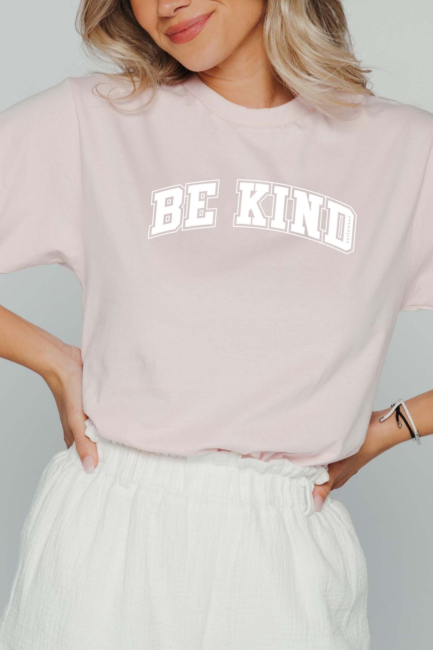 Be Kind College T-Shirt Pink Shirts Selfawear 