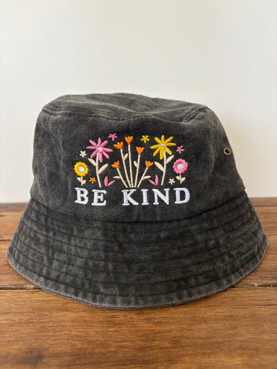 Be Kind Flower Bucket Hat Caps Selfawear 