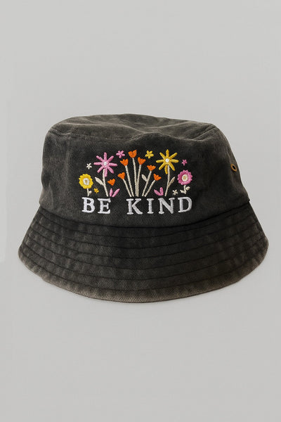 Be Kind Flower Bucket Hat Caps Selfawear 