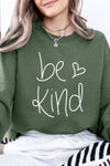 Be Kind Heart Sweatshirt Olive