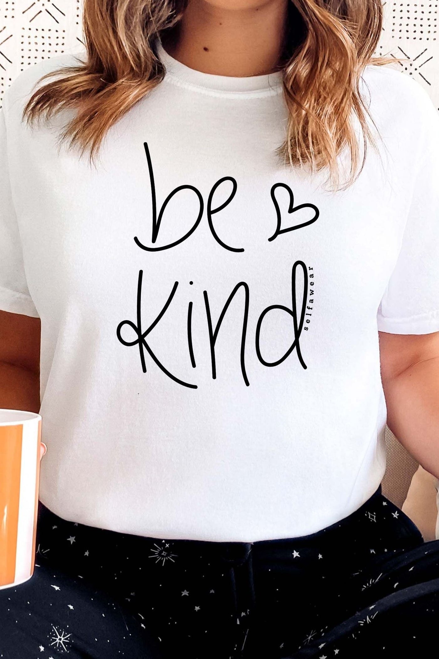 Be Kind Heart T-Shirt White Shirts Selfawear 