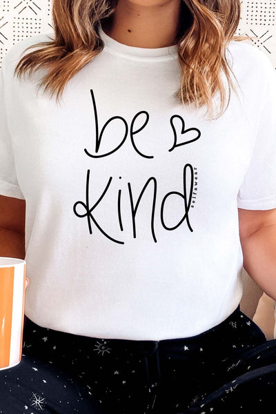 Be Kind Heart T-Shirt White Shirts Selfawear 
