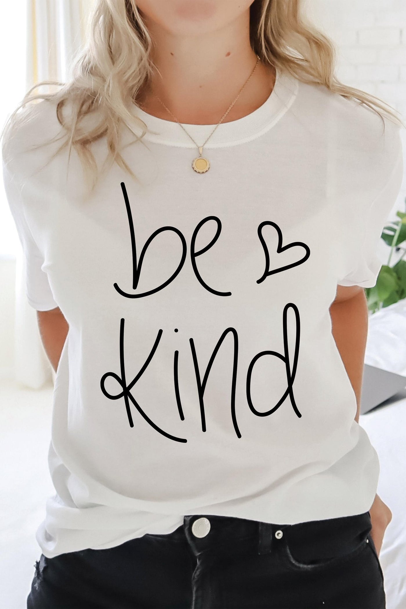 Be Kind Heart T-Shirt White Shirts Selfawear 