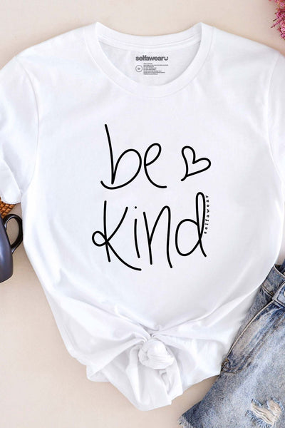 Be Kind Heart T-Shirt White Shirts Selfawear 