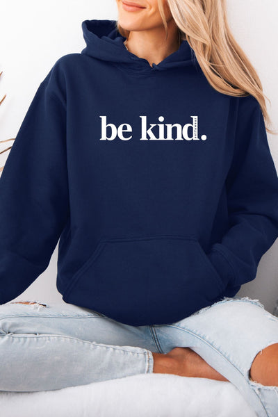 Be Kind. Hoodie Navy Hoodie Selfawear 