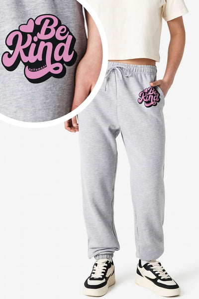 "Be Kind" Sweatpants Grey Sweatpants Selfawear 