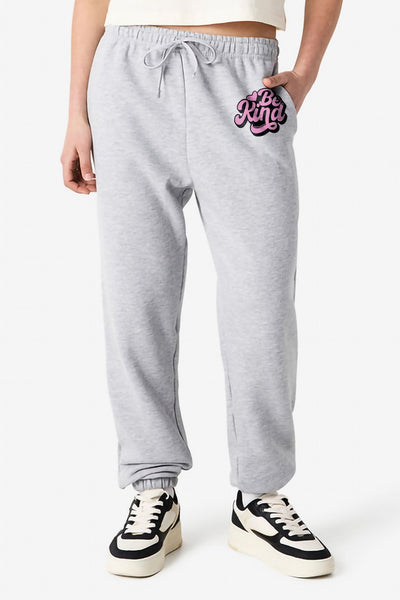 "Be Kind" Sweatpants Grey Sweatpants Selfawear 