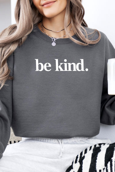 Be Kind Sweatshirt Charcoal Sweatshirt Selfawear 