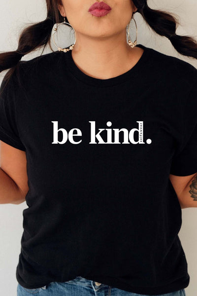 Be Kind. T-Shirt Black Shirts Selfawear 
