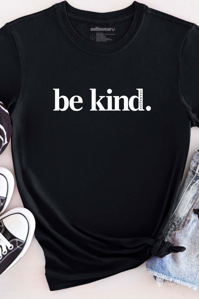 Be Kind. T-Shirt Black Shirts Selfawear 