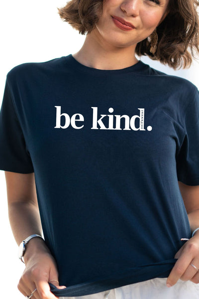 Be Kind. T-Shirt Navy Shirts Selfawear 