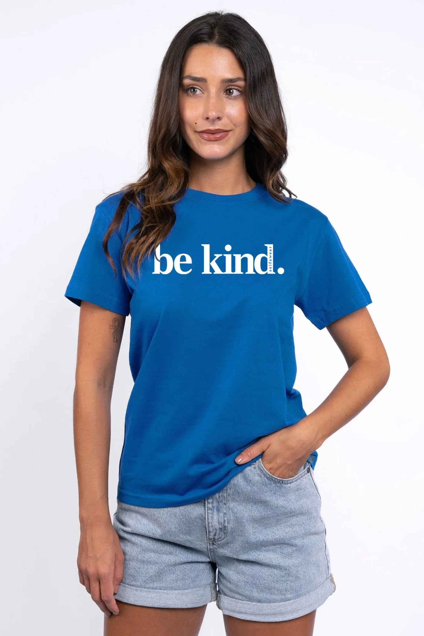 Be Kind. T-Shirt Royal Blue Shirts Selfawear 