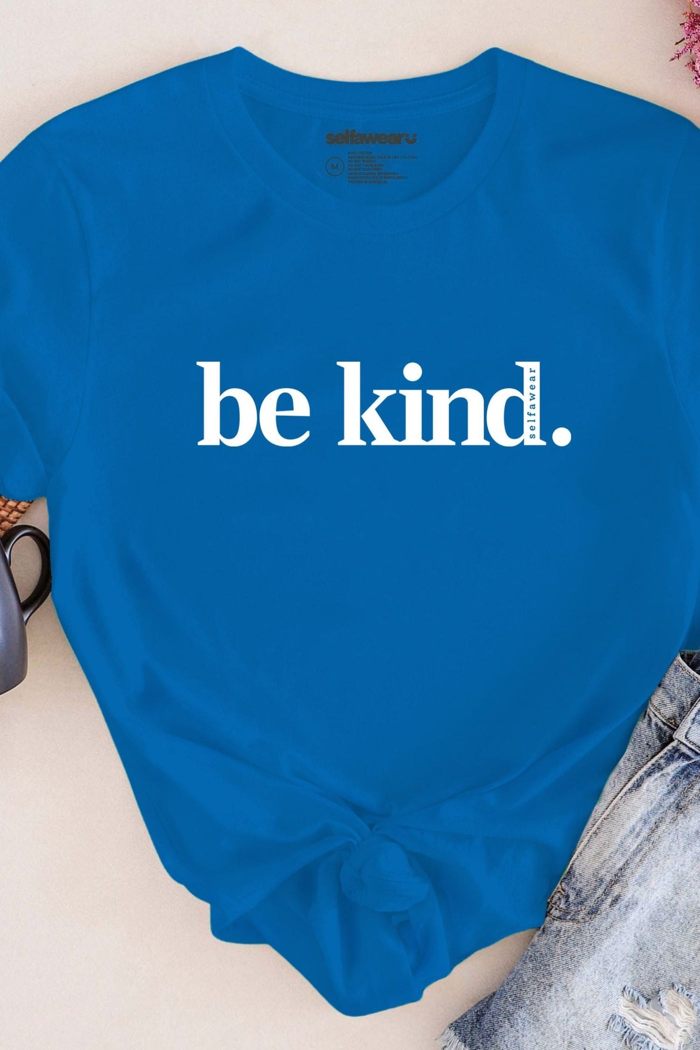 Be Kind. T-Shirt Royal Blue Shirts Selfawear 