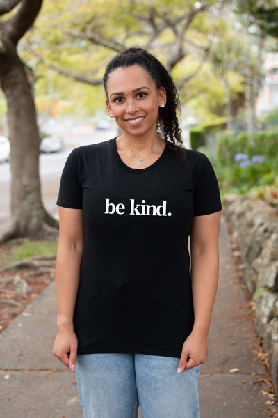 Be Kind Tapered T-Shirt Black Shirts Selfawear 