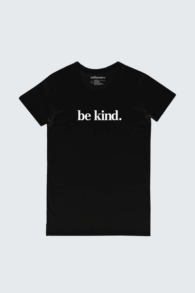 Be Kind Tapered T-Shirt Black Shirts Selfawear 