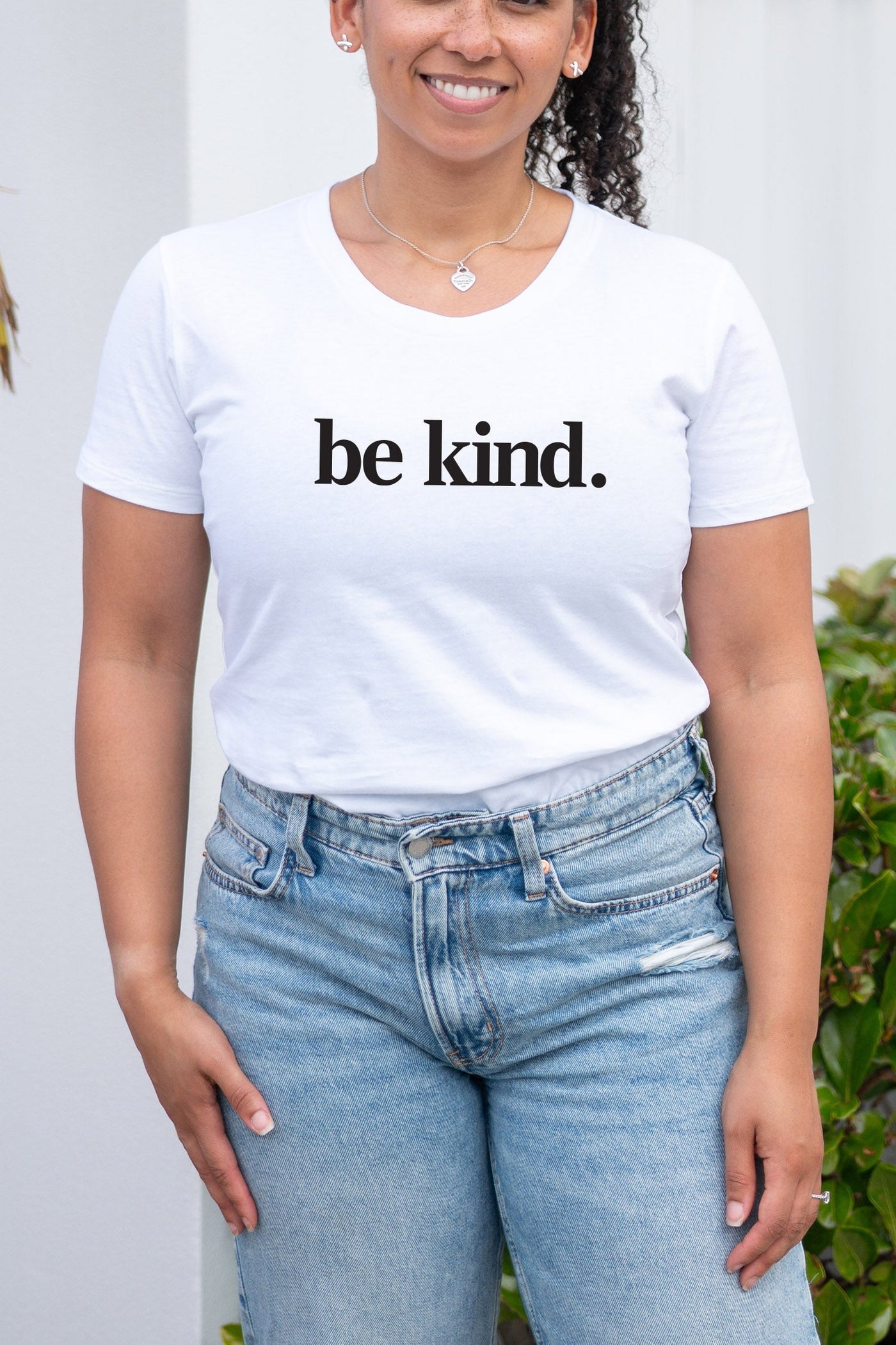 Be Kind Tapered T-Shirt White Shirts Selfawear 