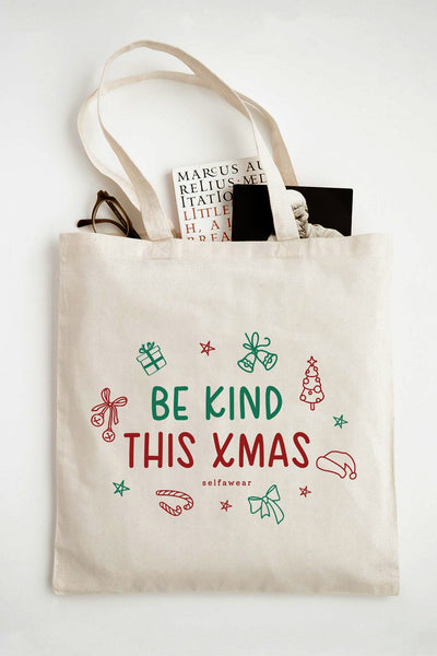 "Be Kind this Xmas" - Tote Bag Natural Tote Bag Selfawear 