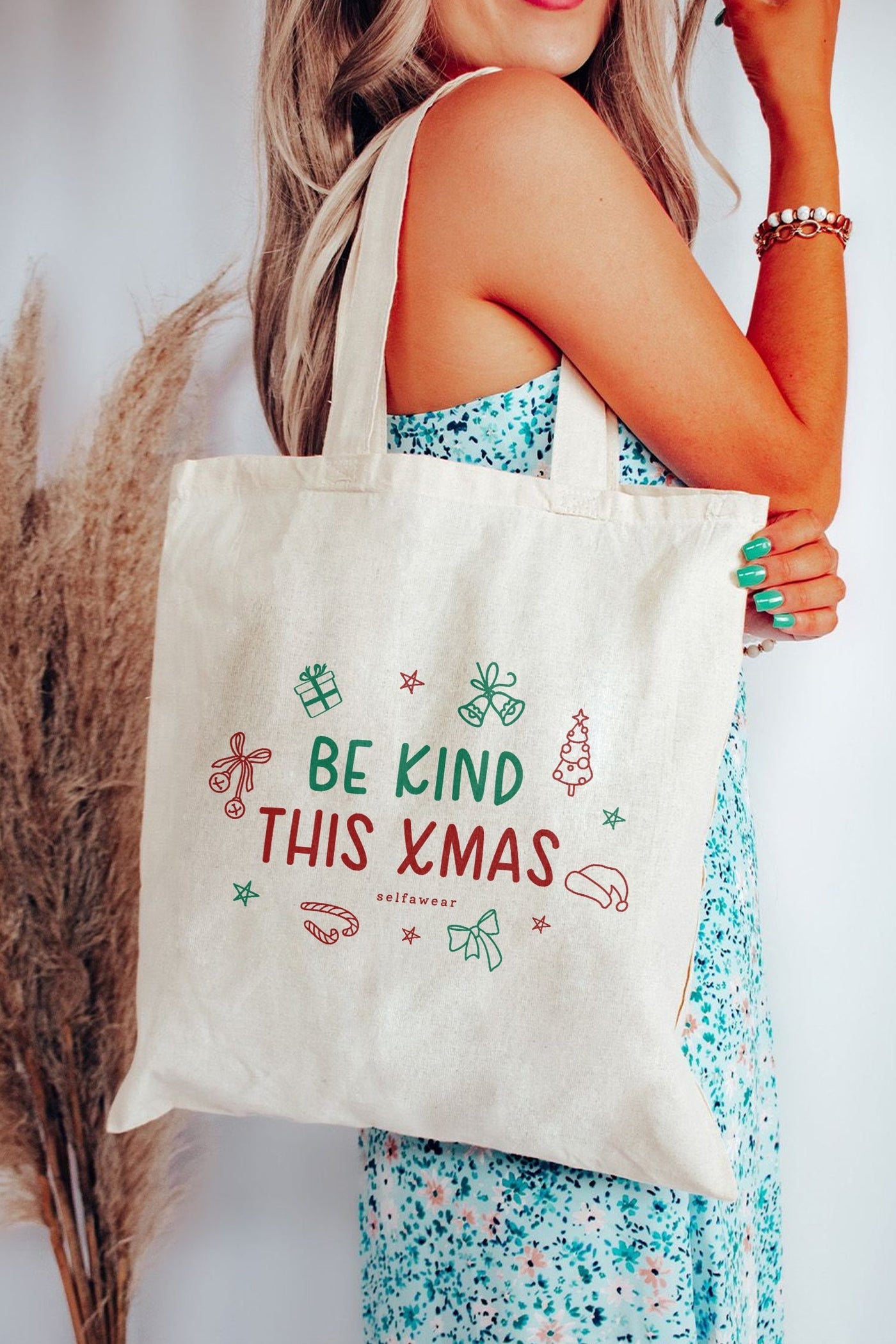 "Be Kind this Xmas" - Tote Bag Natural Tote Bag Selfawear 