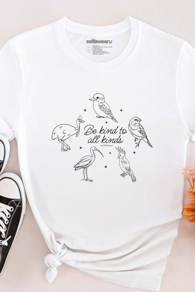 Be Kind to All Kinds T-Shirt White Shirts Selfawear 