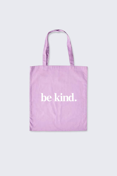 Be Kind. Tote Bag Lilac Tote Bag Selfawear 