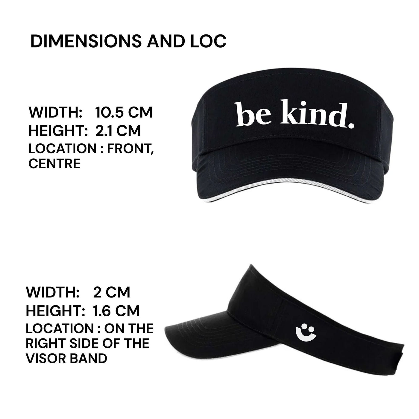 Be Kind Visor Caps Selfawear 