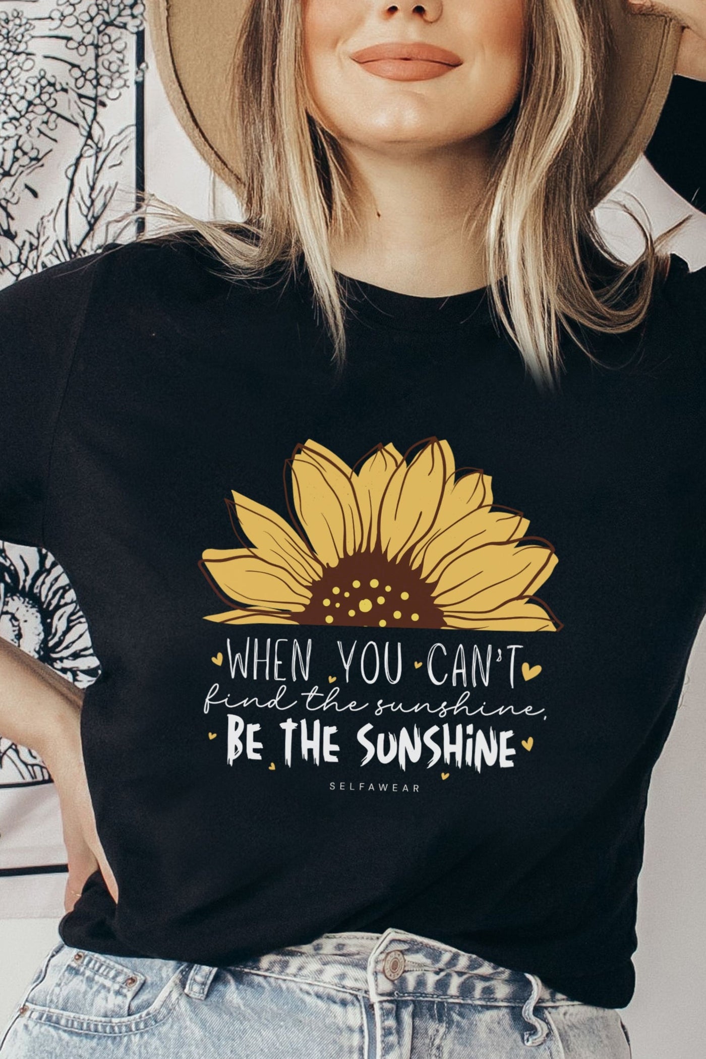 Be The Sunshine T-Shirt Black Shirts Selfawear 