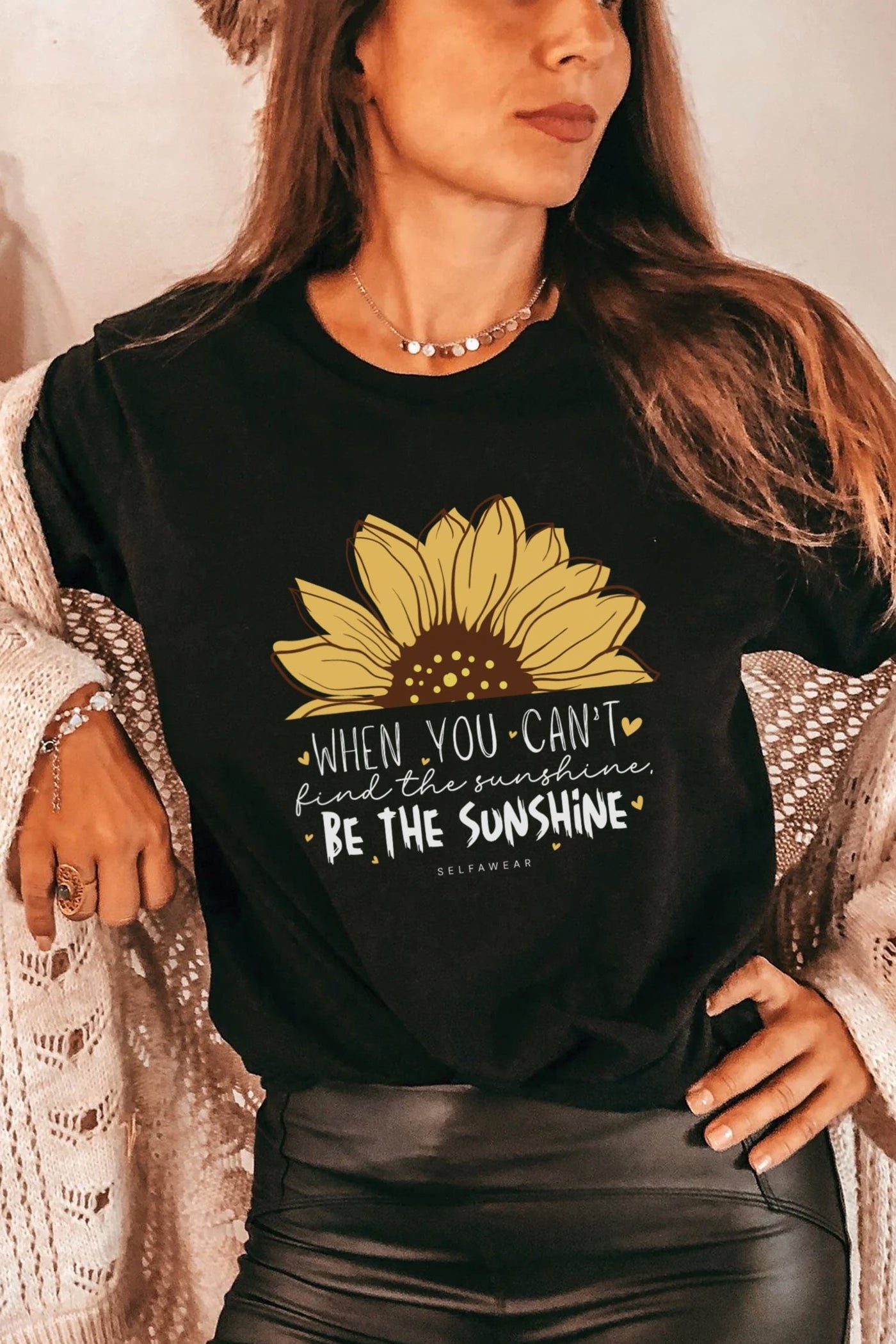 Be The Sunshine T-Shirt Black Shirts Selfawear 