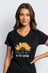 Be The Sunshine V-Neck T-Shirt Black