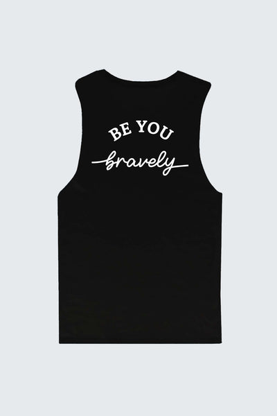 Be You Bravely Tank Top Black Shirts Selfawear 