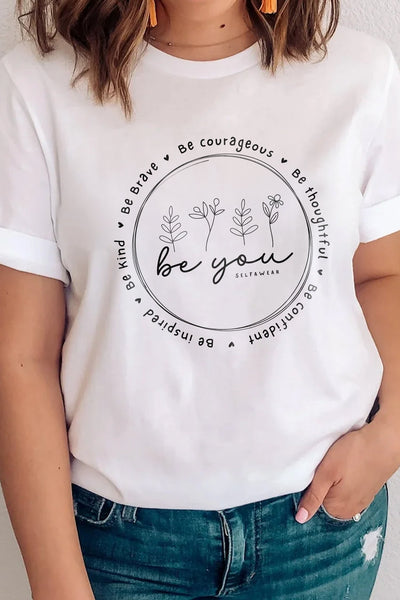 Be You Heart T-Shirt White Shirts Selfawear 