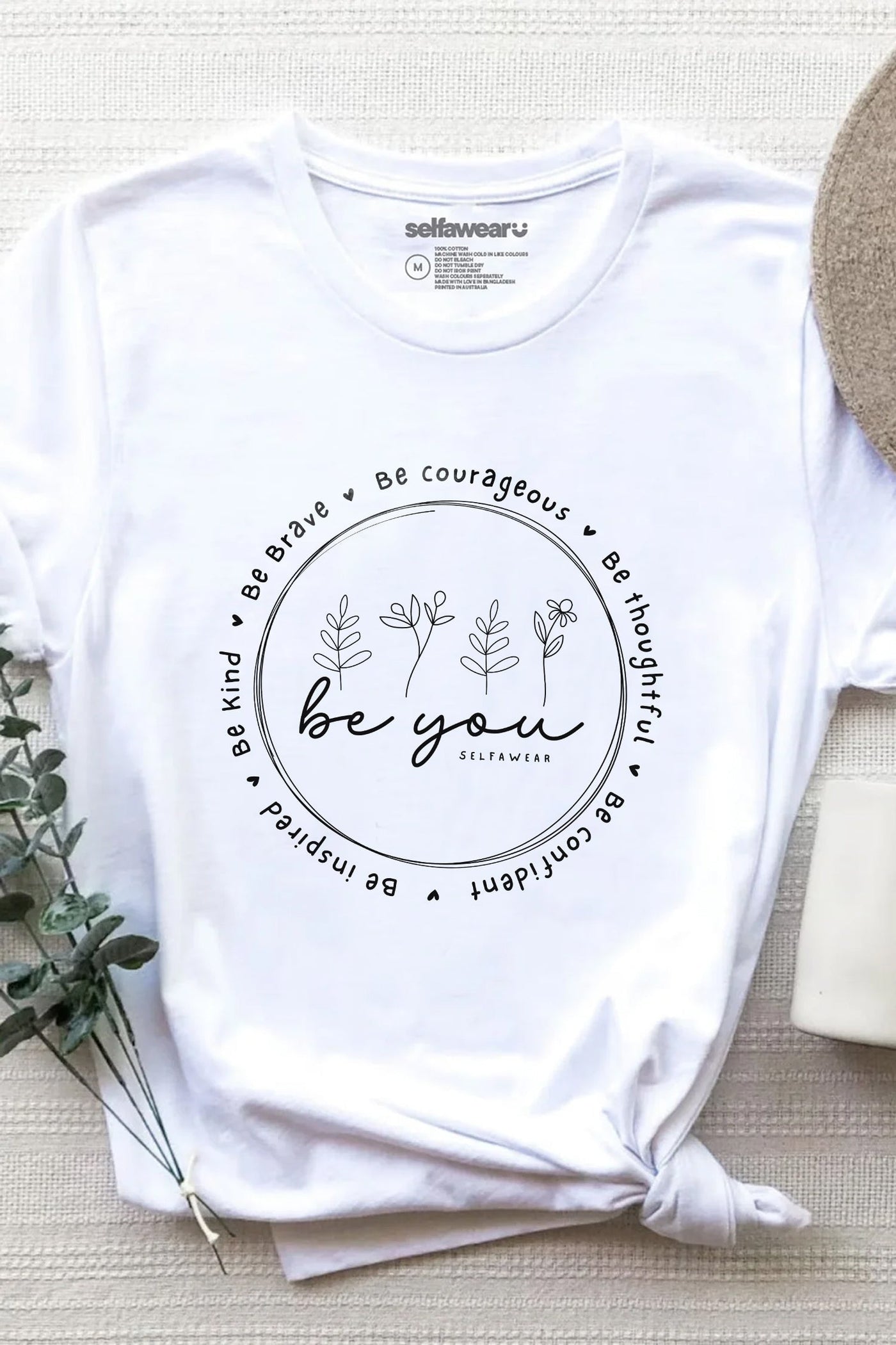 Be You Heart T-Shirt White Shirts Selfawear 