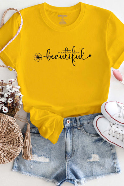 Be Your Own Kind T-Shirt Yellow Shirts Selfawear 